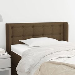vidaXL voodipeats servadega, tumepruun, 93x16x78/88 cm, kangas hind ja info | Voodid | kaup24.ee