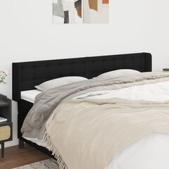 vidaXL voodipeats servadega, must, 163x16x78/88 cm, kangas hind ja info | Voodid | kaup24.ee