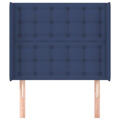 vidaXL voodipeats servadega, sinine, 103x16x118/128 cm, kangas hind ja info | Voodid | kaup24.ee