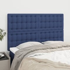 vidaXL voodipeatsid 4 tk, sinine, 72x5x78/88 cm, kangas hind ja info | Voodid | kaup24.ee