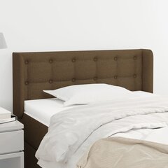 vidaXL voodipeats servadega, tumepruun, 83x16x78/88 cm, kangas hind ja info | Voodid | kaup24.ee