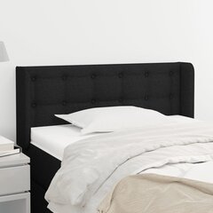 vidaXL voodipeats servadega, must, 93x16x78/88 cm, kangas hind ja info | Voodid | kaup24.ee