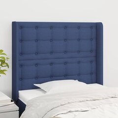vidaXL voodipeats servadega, sinine, 93x16x118/128 cm, kangas hind ja info | Voodid | kaup24.ee