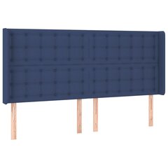 vidaXL voodipeats servadega, sinine, 183x16x118/128 cm, kangas цена и информация | Кровати | kaup24.ee