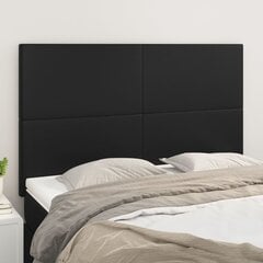 vidaXL voodipeatsid 4 tk, must, 72x5x78/88 cm, kangas цена и информация | Кровати | kaup24.ee