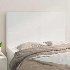 vidaXL voodipeatsid 4 tk, valge, 72x5x78/88 cm, kangas цена и информация | Кровати | kaup24.ee