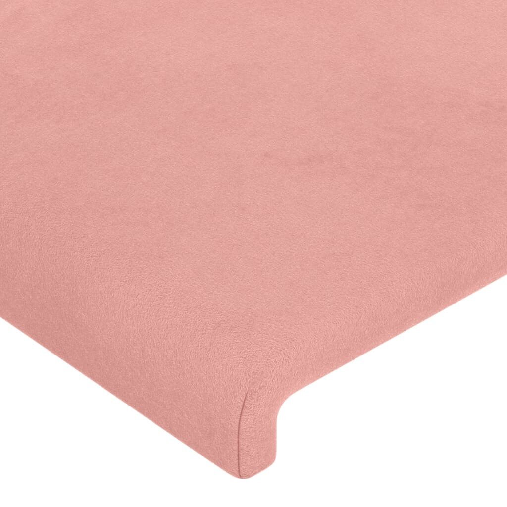 vidaXL voodipeatsid 2 tk, roosa, 80x5x78/88 cm, samet hind ja info | Voodid | kaup24.ee