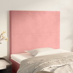 vidaXL voodipeatsid 2 tk, roosa, 90x5x78/88 cm, samet цена и информация | Кровати | kaup24.ee