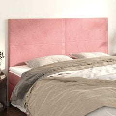 vidaXL voodipeatsid 4 tk, roosa, 80x5x78/88 cm, samet hind ja info | Voodid | kaup24.ee