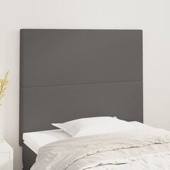 vidaXL voodipeatsid 2 tk, hall, 80x5x78/88 cm, kunstnahk цена и информация | Кровати | kaup24.ee