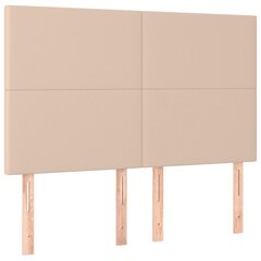 vidaXL voodipeatsid 4 tk, Cappuccino, 72x5x78/88 cm, kangas цена и информация | Кровати | kaup24.ee