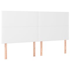 vidaXL voodipeatsid 4 tk, valge 80x5x78/88 cm kunstnahk цена и информация | Кровати | kaup24.ee