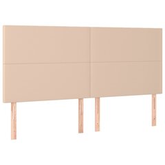 vidaXL voodipeatsid 4 tk, cappuccino, 80x5x78/88 cm, kunstnahk цена и информация | Кровати | kaup24.ee