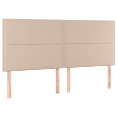 vidaXL voodipeatsid 4 tk, cappuccino, 80x5x78/88 cm, kunstnahk цена и информация | Кровати | kaup24.ee