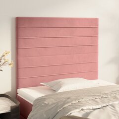 vidaXL voodipeatsid 2 tk, roosa, 80x5x78/88 cm, samet hind ja info | Voodid | kaup24.ee
