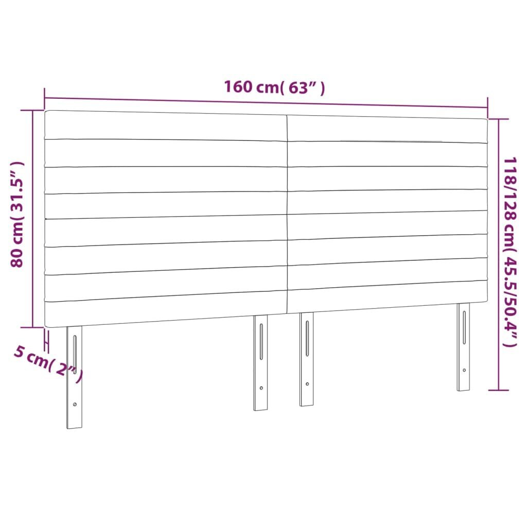 vidaXL voodipeatsid 4 tk, tumesinine, 80x5x78/88 cm, samet hind ja info | Voodid | kaup24.ee