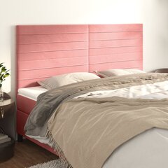 vidaXL voodipeatsid 4 tk, roosa, 100x5x78/88 cm, samet hind ja info | Voodid | kaup24.ee