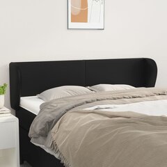 vidaXL voodipeats servadega, must, 147x23x78/88 cm, kunstnahk hind ja info | Voodid | kaup24.ee