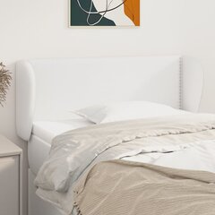 vidaXL voodipeats servadega, valge, 83x23x78/88 cm, kunstnahk hind ja info | Voodid | kaup24.ee