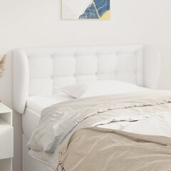 vidaXL voodipeats servadega, valge, 83x23x78/88 cm, kunstnahk hind ja info | Voodid | kaup24.ee