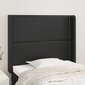vidaXL voodipeats servadega, must, 93x16x118/128 cm, kunstnahk hind ja info | Voodid | kaup24.ee