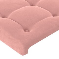 vidaXL voodiraam peatsiga, roosa, 180x200 cm, samet hind ja info | Voodid | kaup24.ee