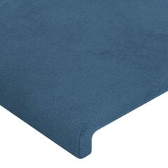 vidaXL voodiraam peats, tumesinine, 100x5x78/88 cm, samet цена и информация | Кровати | kaup24.ee