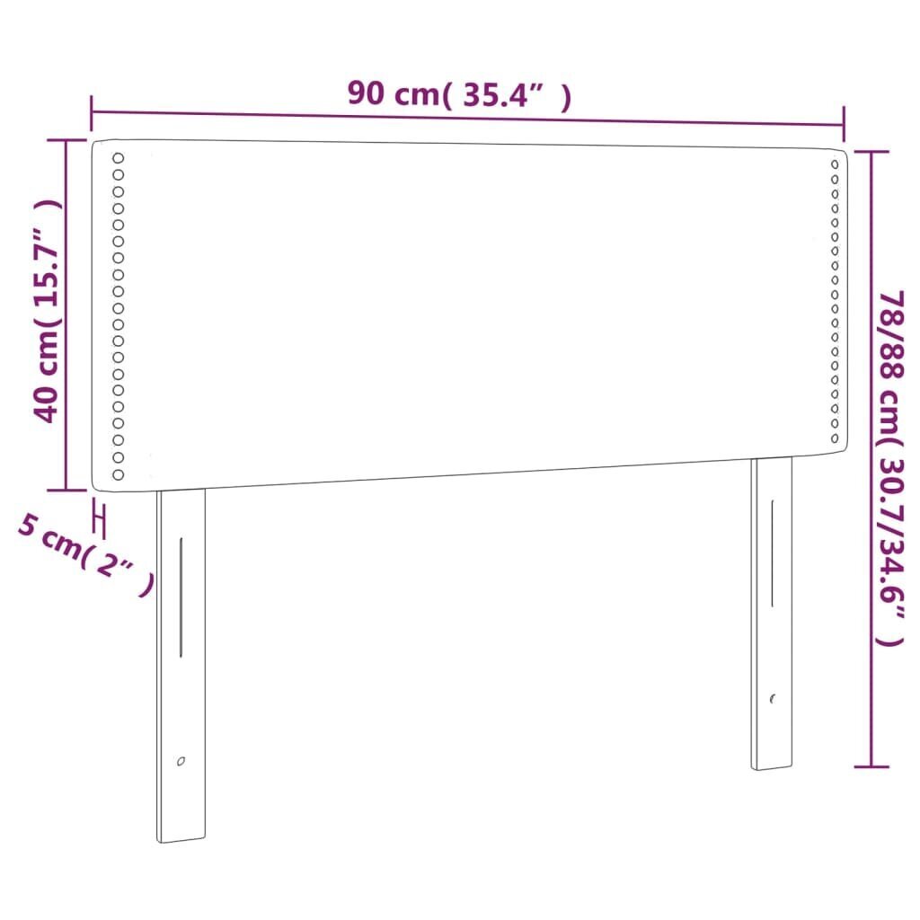 vidaXL voodipeats, cappuccino, 90x5x78/88 cm kunstnahk hind ja info | Voodid | kaup24.ee