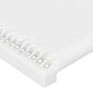 vidaXL voodipeatsid 2 tk, valge, 72x5x78/88 cm, kangas hind ja info | Voodid | kaup24.ee