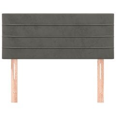 vidaXL voodiraam peats, tumehall, 90x5x78/88 cm, samet цена и информация | Кровати | kaup24.ee