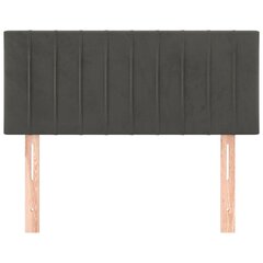 vidaXL voodiraam peats, tumehall, 100x5x78/88 cm, samet цена и информация | Кровати | kaup24.ee