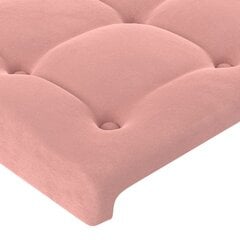 vidaXL voodipeats, roosa, 90x5x78/88 cm, samet цена и информация | Кровати | kaup24.ee