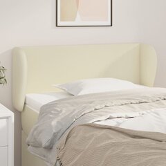 vidaXL voodipeats servadega, kreemjas, 103x23x78/88 cm, kunstnahk hind ja info | Voodid | kaup24.ee