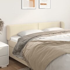 vidaXL voodipeats servadega, kreemjas, 163x23x78/88 cm, kunstnahk hind ja info | Voodid | kaup24.ee