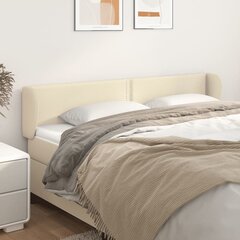 vidaXL voodipeats servadega, kreemjas, 183x23x78/88 cm, kunstnahk hind ja info | Voodid | kaup24.ee