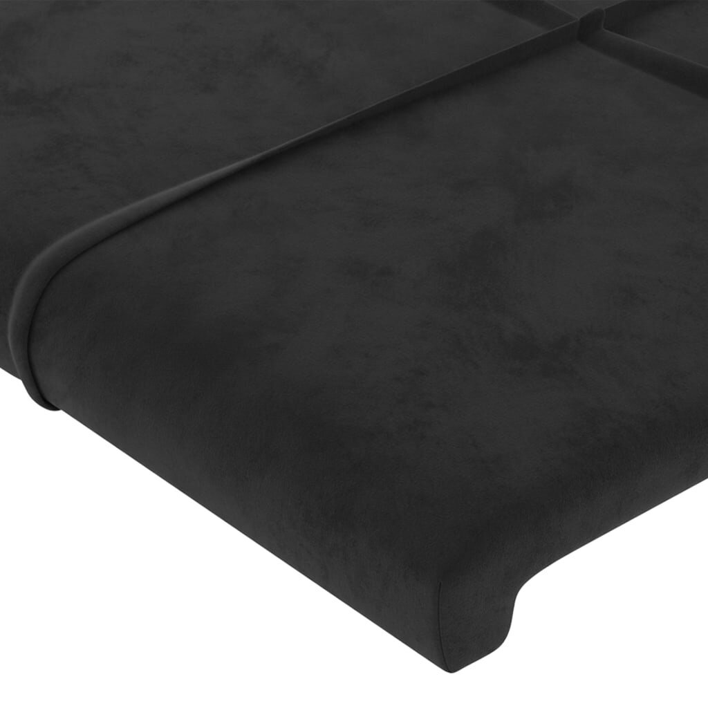 vidaXL voodipeats servadega, must, 103x23x78/88 cm, samet hind ja info | Voodid | kaup24.ee