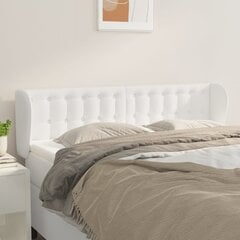 vidaXL voodipeats servadega, valge, 147x23x78/88 cm, kunstnahk hind ja info | Voodid | kaup24.ee