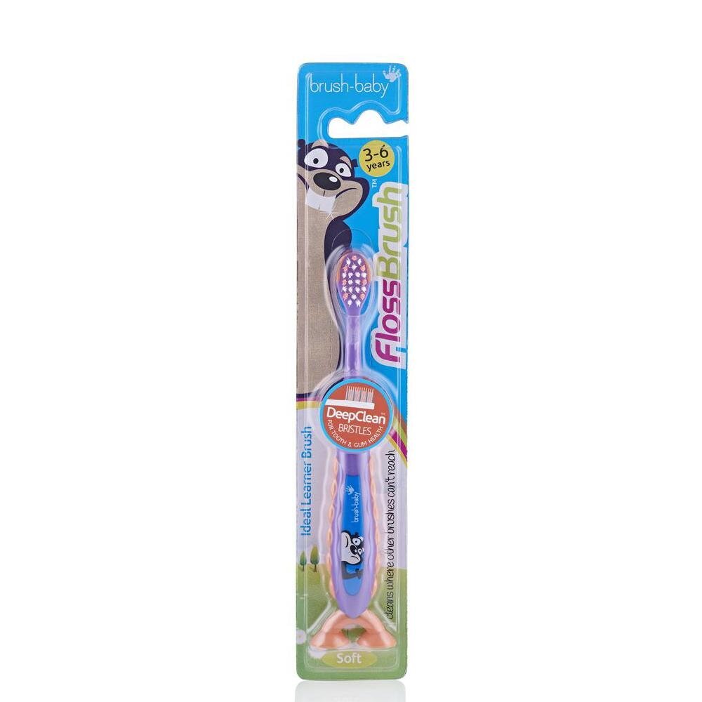 Brush Baby Flossbrush hambahari vanusele 3-6 (lilla) цена и информация | Suuhügieen | kaup24.ee