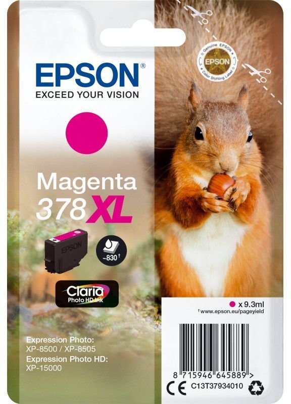 Tindikassett Epson 378XL 9,3 ml, punane цена и информация | Tindiprinteri kassetid | kaup24.ee