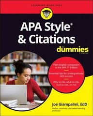 APA Style & Citations For Dummies цена и информация | Пособия по изучению иностранных языков | kaup24.ee