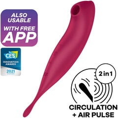 Stimulaator ja vibraator Satisfyer Twirling Pro+ Air Pulse, punane цена и информация | Вибраторы | kaup24.ee