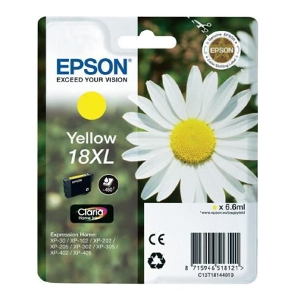 Tindikassett Epson C13T18144010, kollane цена и информация | Tindiprinteri kassetid | kaup24.ee