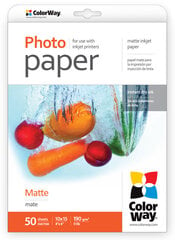 Фотобумага ColorWay, 10x15, 50l, 200г, matte, PG1900504R цена и информация | Аксессуары для фотоаппаратов | kaup24.ee