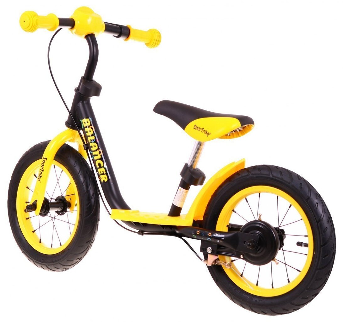 Tasakaaluratas Sportrike Balancer, must-kollane hind ja info | Jooksurattad | kaup24.ee