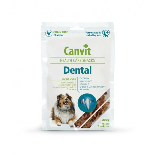 Canvit snack Dental närimismaius koerale 200g цена и информация | Kuivtoit koertele | kaup24.ee