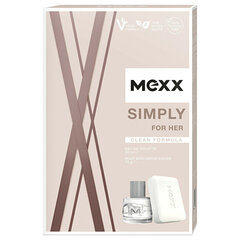 Набор Mexxx Simply For Her для женщин: туалетная вода EDT, 20 мл + мыло, 75 г цена и информация | Женские духи | kaup24.ee