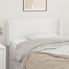 vidaXL voodipeats servadega, valge, 83x16x78/88 cm, kunstnahk hind ja info | Voodid | kaup24.ee