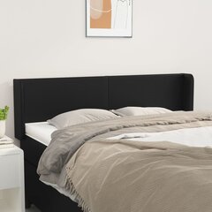vidaXL voodipeats servadega, must, 147x16x78/88 cm, kunstnahk hind ja info | Voodid | kaup24.ee