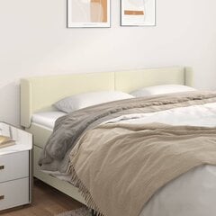 vidaXL voodipeats servadega, kreemjas, 163x16x78/88 cm, kunstnahk hind ja info | Voodid | kaup24.ee