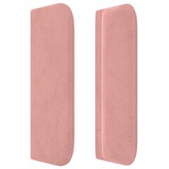 vidaXL voodipeats servadega, roosa, 183x16x78/88 cm, samet цена и информация | Кровати | kaup24.ee